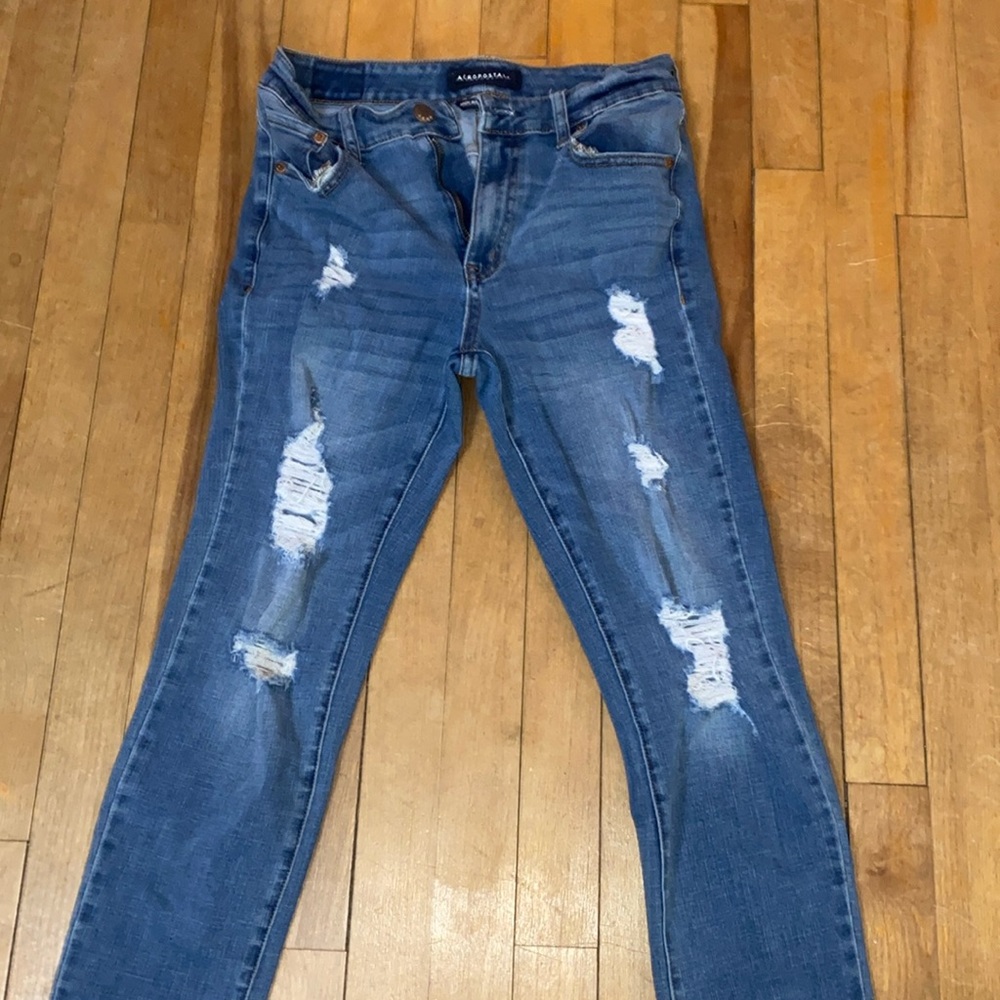 Aero blue high rise jeggings, size 8